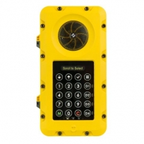 TFIE-6 - Industrial Audio only Intercom for harsh environments - keypad, 4 programmable buttons, digital display, high-vis yellow
